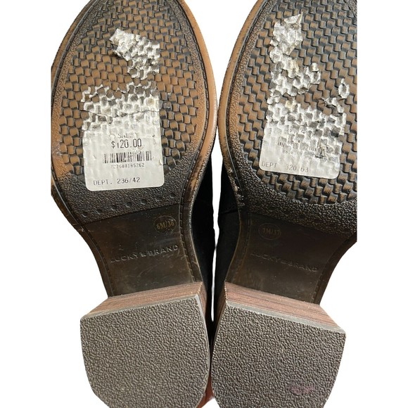 Lucky Brand Riddick Womens Round Toe Leather Black Over the Knee Boot Size‎ 6. - Picture 10 of 11